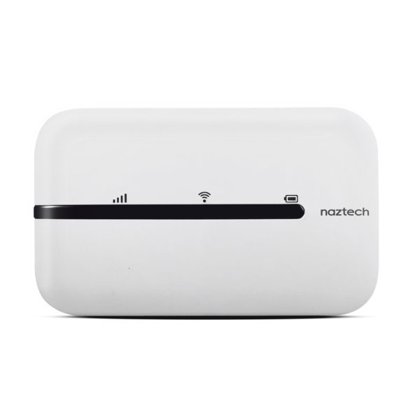 مودم 4G LTE قابل حمل نزتک مدل NZT-77CT با باتری 2100 میلی‌آمپر، پشتیبانی از 10 کاربر همزمان، آنتن داخلی، پورت USB Type-C و شیار سیم کارت میکرو